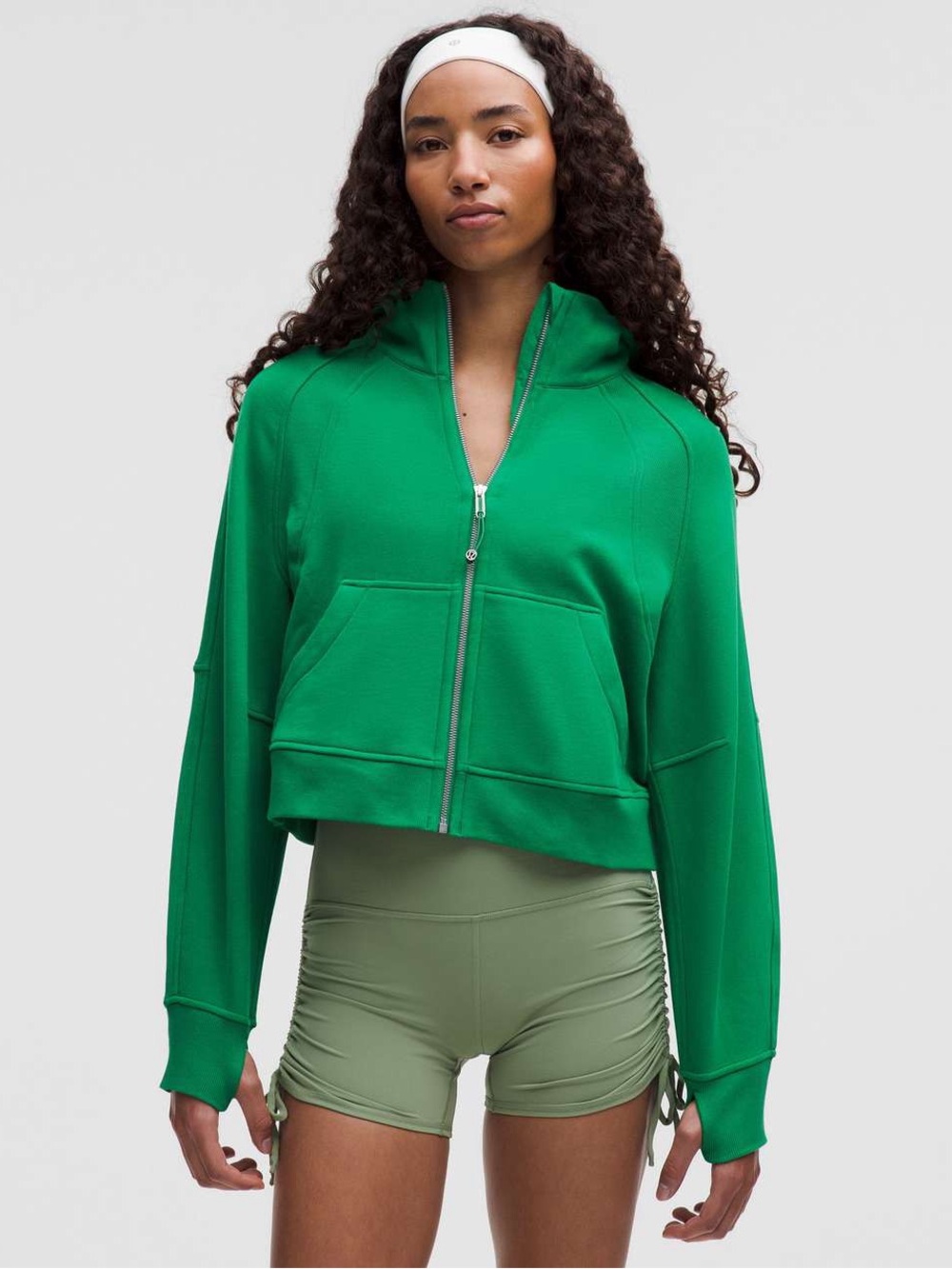 104. lululemon Scuba full zip and joggers Raceway Green